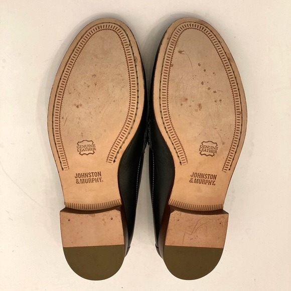 Johnston & Murphy Penny Loafer Mens 8.5 M‎ Sheepskin Black Leather EUC - Picture 9 of 9